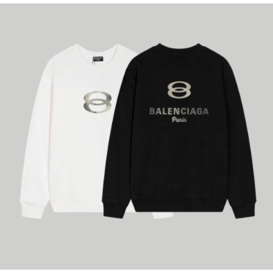 Balenciaga's new double-ring letter print crewneck sweatshirt